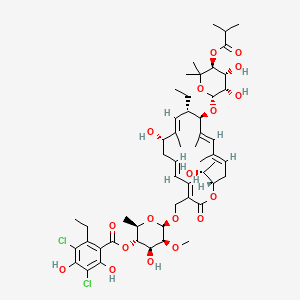 Structura chimică 2D a Fidaxomicinum