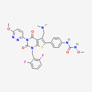 Structura chimică 2D a Relugolixum