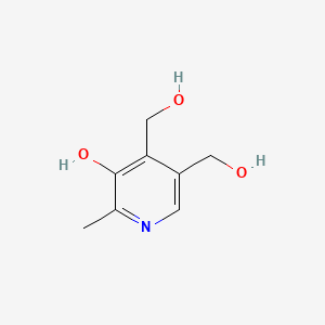Structura chimică 2D a pyridoxine (vit B6)