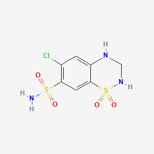 Structura chimică 2D a Hydrochlorothiazidum