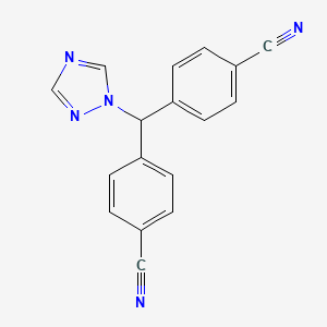 Structura chimică 2D a Letrozolum