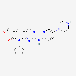 Structura chimică 2D a Palbociclibum