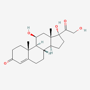 Structura chimică 2D a Hydrocortisonum Butyratum
