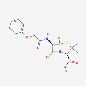 Structura chimică 2D a Phenoxymethylpenicillinum