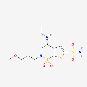 Structura chimică 2D a Combinatii (brinzolamidum+timololum)